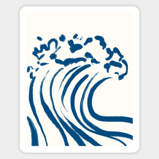 Big Wave Blue Abstract Sticker